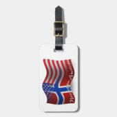Noorse Golfvlag Bagagelabel (Voorkant verticaal)