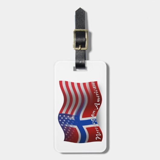 Noorse Golfvlag Bagagelabel (Voorkant verticaal)