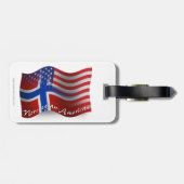 Noorse Golfvlag Bagagelabel (Achterkant horizontaal)