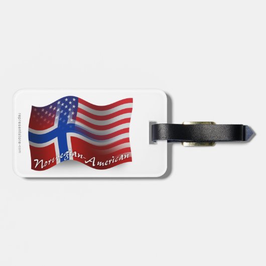 Noorse Golfvlag Bagagelabel (Achterkant horizontaal)