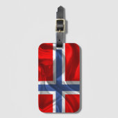 Noorse golfvlag bagagelabel (Voorkant (verticaal))