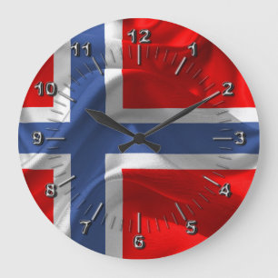 Noorse golfvlag grote klok