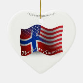 Noorse Golfvlag Keramisch Ornament (Achterkant)