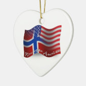 Noorse Golfvlag Keramisch Ornament (Links)