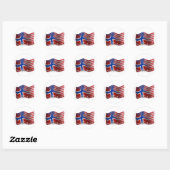 Noorse Golfvlag Ronde Sticker (Vel)
