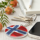 Noorse golfvlag sleutelhanger (Voorkant Rechts)
