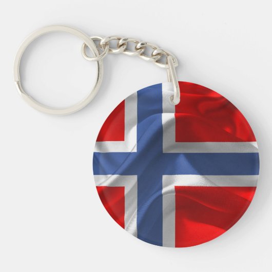 Noorse golfvlag sleutelhanger (Voorkant)