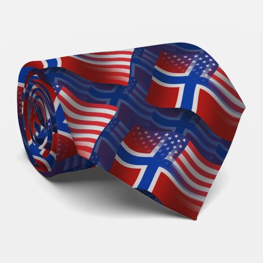 Noorse Golfvlag Stropdas (Opgerold)