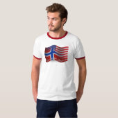 Noorse Golfvlag T-shirt (Voorkant volledig)