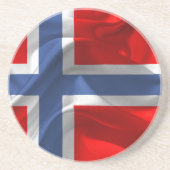 Noorse golfvlag zandsteen onderzetter (Voorkant)