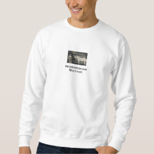 Noorse gotische echte foto witte sweatshirt