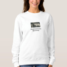 Noorse gotische echte foto witte sweatshirt