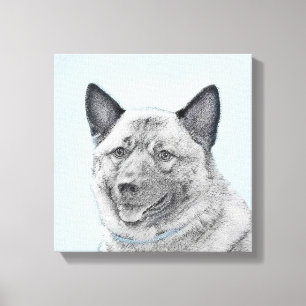 Noorse goudschilderingen - oorspronkelijke hondenk canvas afdruk