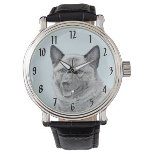 Noorse goudschilderingen - oorspronkelijke hondenk horloge