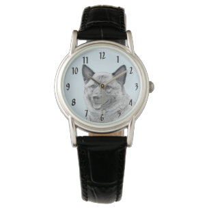 Noorse goudschilderingen - oorspronkelijke hondenk horloge