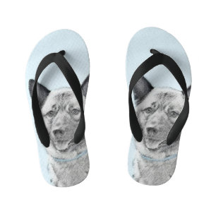Noorse goudschilderingen - oorspronkelijke hondenk kinder teenslippers
