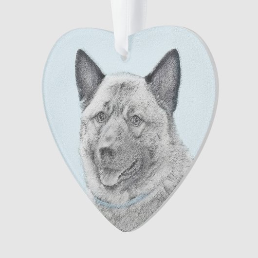 Noorse goudschilderingen - oorspronkelijke hondenk ornament (voorkant)