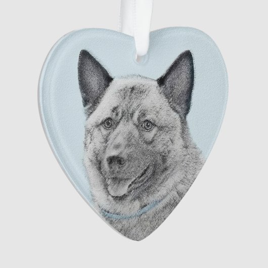 Noorse goudschilderingen - oorspronkelijke hondenk ornament (voorkant)