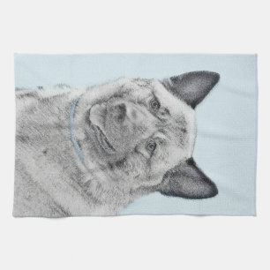 Noorse goudschilderingen - oorspronkelijke hondenk theedoek