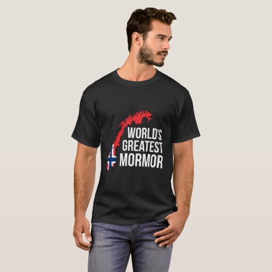 Noorse Grootmoeder Hoodie Mormor Noorwegen Vlag T-shirt (Voorkant volledig)