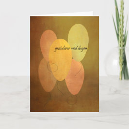 Noorse Happy Birthday met gele ballonnen Kaart