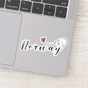 Noorse hartvlag sticker