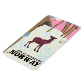 Noorse herten vintage reisposter magneet (Linkerzijde)