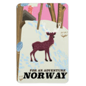 Noorse herten vintage reisposter magneet (Verticaal)