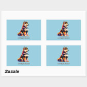 Noorse hond rechthoekige sticker (Vel)