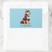 Noorse hond rechthoekige sticker (Tas)
