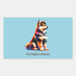 Noorse hond rechthoekige sticker