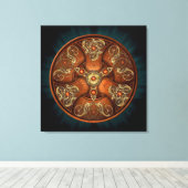 Noorse hoofdman schild canvas afdruk (Insitu (Houten vloer))