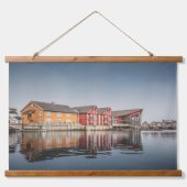 Noorse huizen hangend wandkleed (Voorkant)