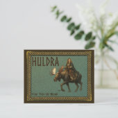 Noorse Huldra Bosvrouw Briefkaart (Staand voorkant)