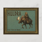 Noorse Huldra Bosvrouw Briefkaart (Voorkant)