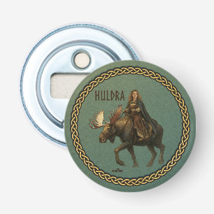 Noorse Huldra Bosvrouw Button Flesopener