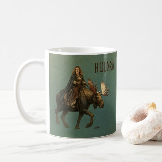Noorse Huldra Bosvrouw Koffiemok (Met donut)