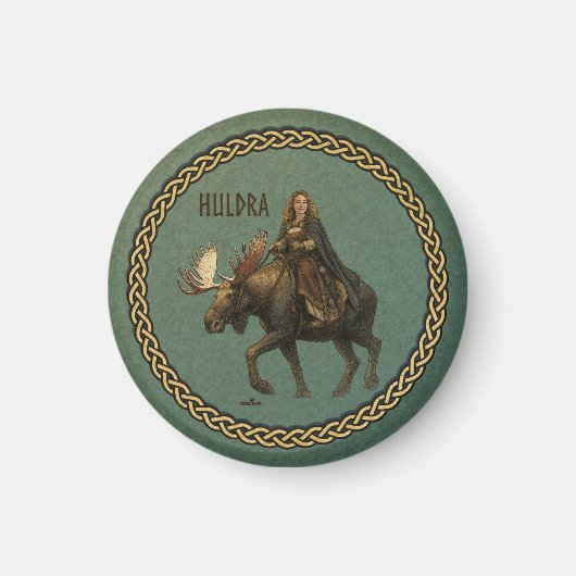 Noorse Huldra Bosvrouw Magneet (Voorkant)