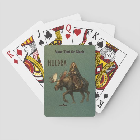 Noorse Huldra Bosvrouw Pokerkaarten (Achterkant)