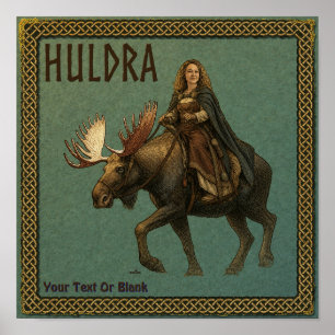 Noorse Huldra Bosvrouw Poster