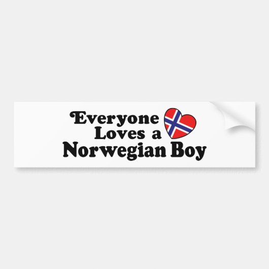 Noorse jongen bumpersticker (Voorkant)