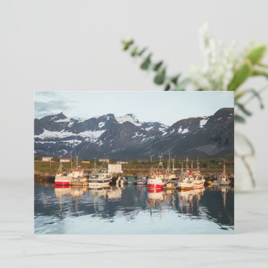 Noorse Kaart van Vissende boten (Staand voorkant)