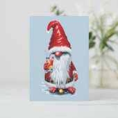 Noorse Kabouter met een Veenbessen-Sapcocktail in  Kaart (Staand voorkant)