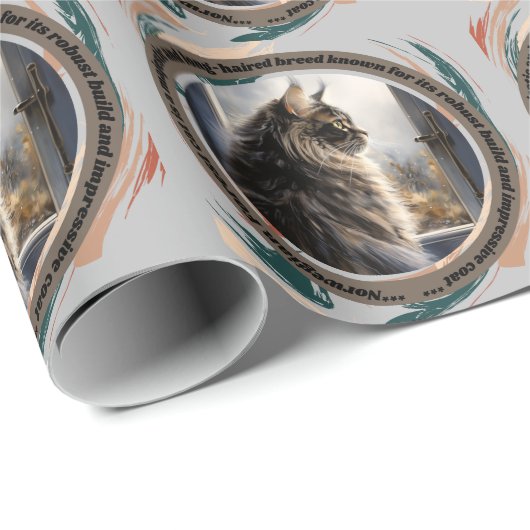 Noorse kat cadeaupapier (Rol Hoek)