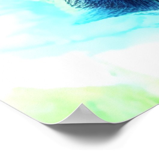 Noorse kat in het bos | AI Art. Poster (Hoek)