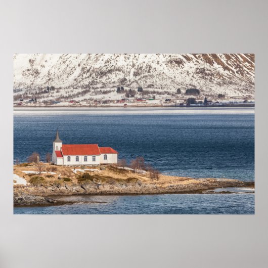 Noorse kerk Lofoten Poster (Voorkant)