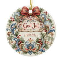 Noorse Kerst Rosemaling Foto