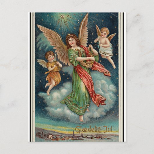  Noorse kerstfeestjes Feestdagenkaart (Voorkant)