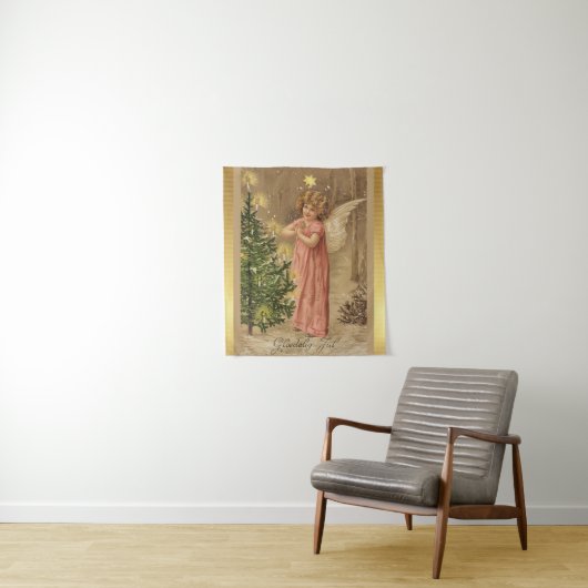  Noorse kerstillustratie Wandkleed (In situ)