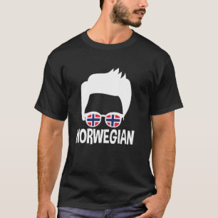 Noorse Kleding Mannen Jongen Noorwegen Vlag Zonneb T-shirt